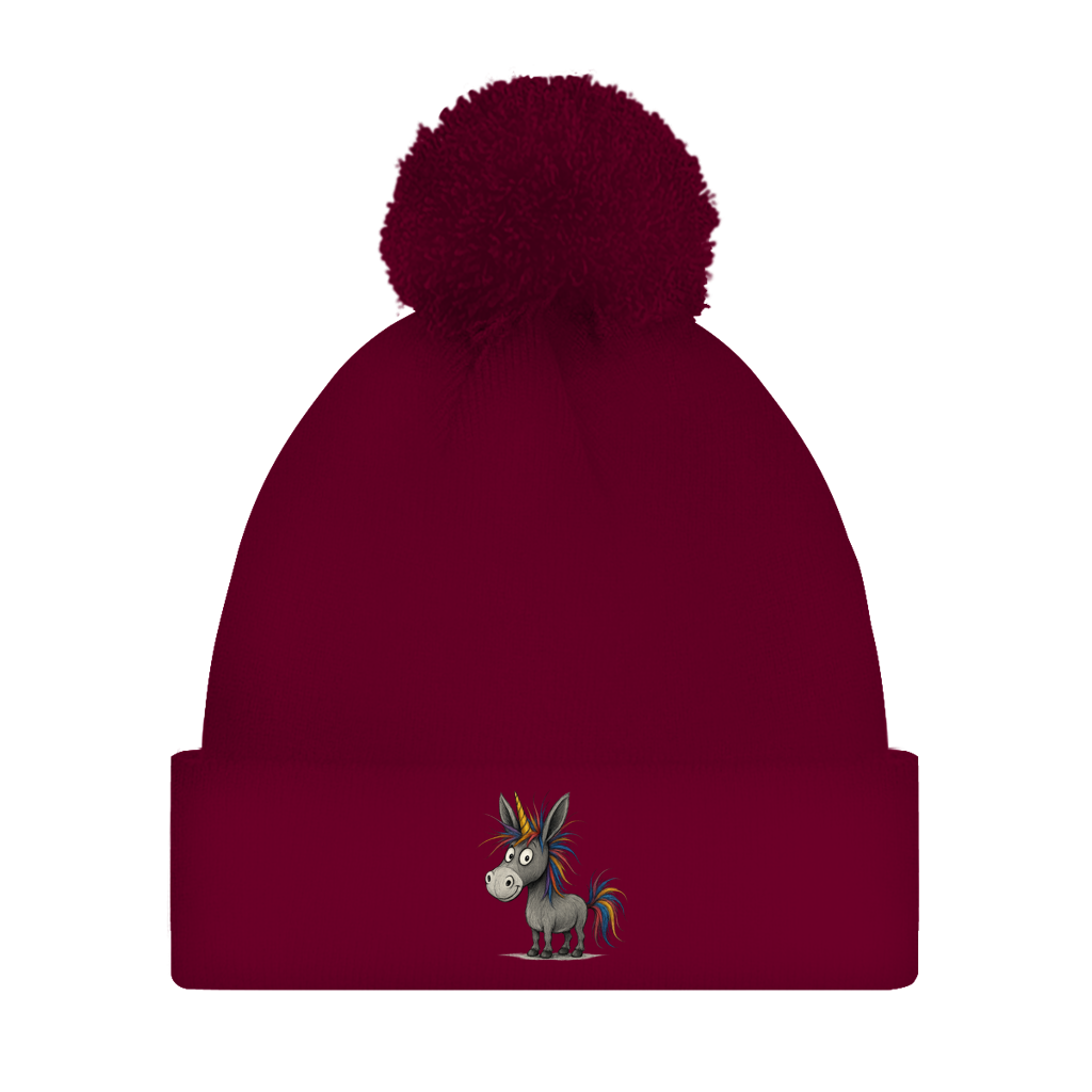 Bommelmütze Einhorn Esel