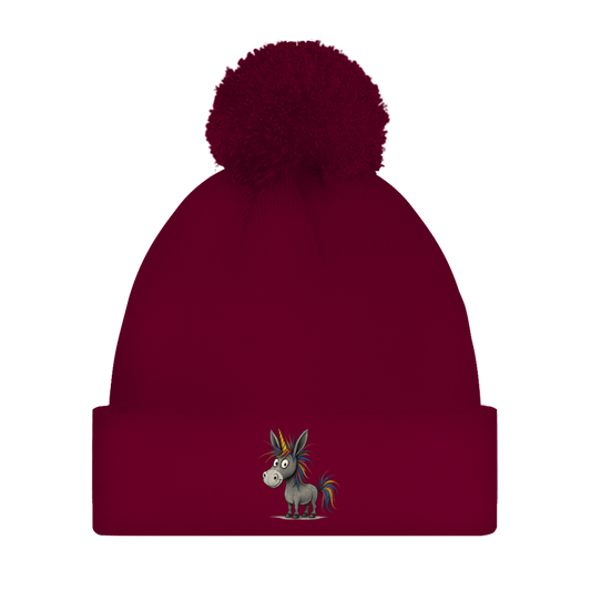 Bommelmütze Einhorn Esel