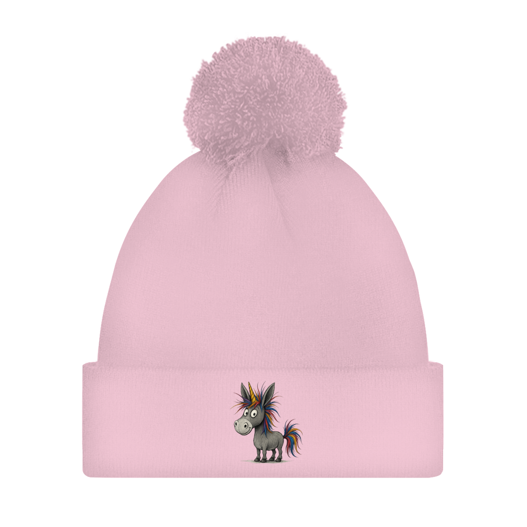 Bommelmütze Einhorn Esel