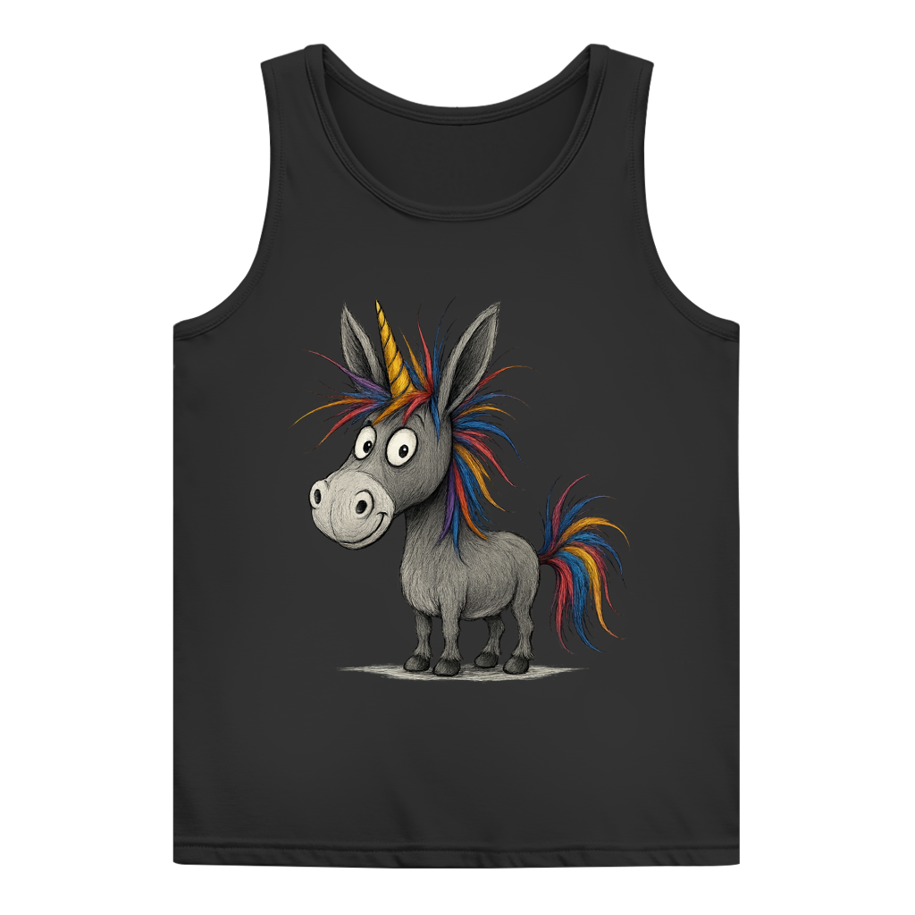 Damen Basic Tank Top Einhorn Esel