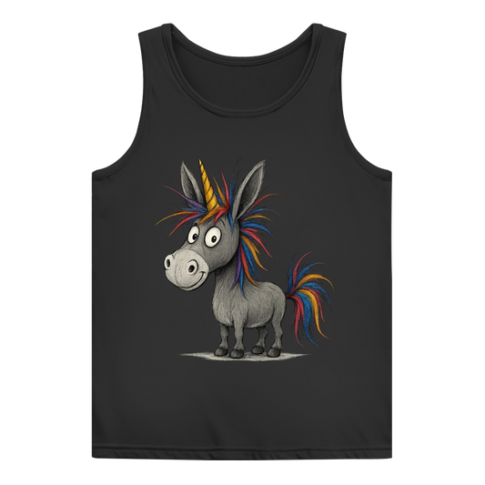 Damen Basic Tank Top Einhorn Esel