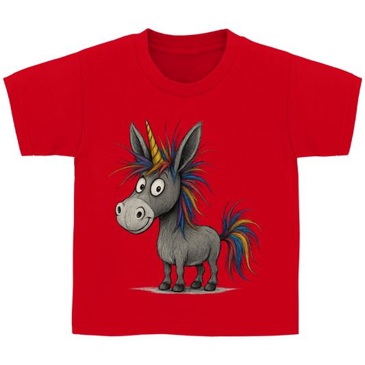 Kinder Basic T-Shirt Einhorn Esel