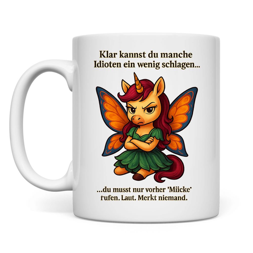 Tasse Einhornfee Laut Mücke rufen