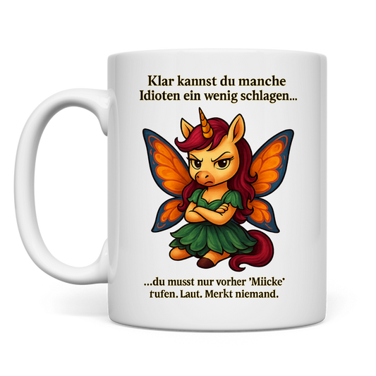 Tasse Einhornfee Laut Mücke rufen