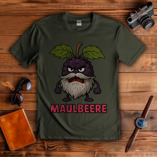 Herren T-Shirt Maulbeere mit Bart