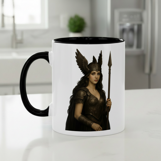 Tasse zweifarbig Walküre mit Speer