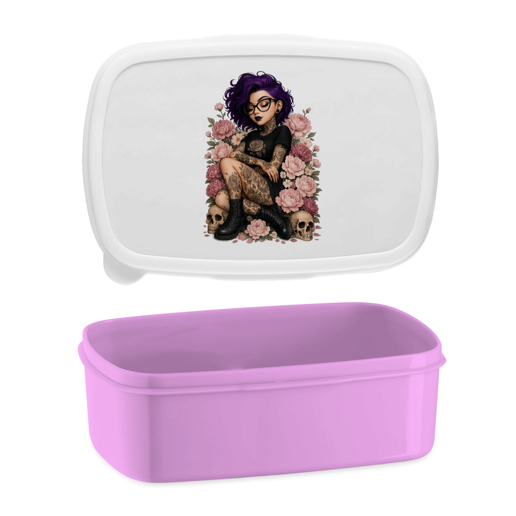 Lunchbox Tattoofrau auf Blumen