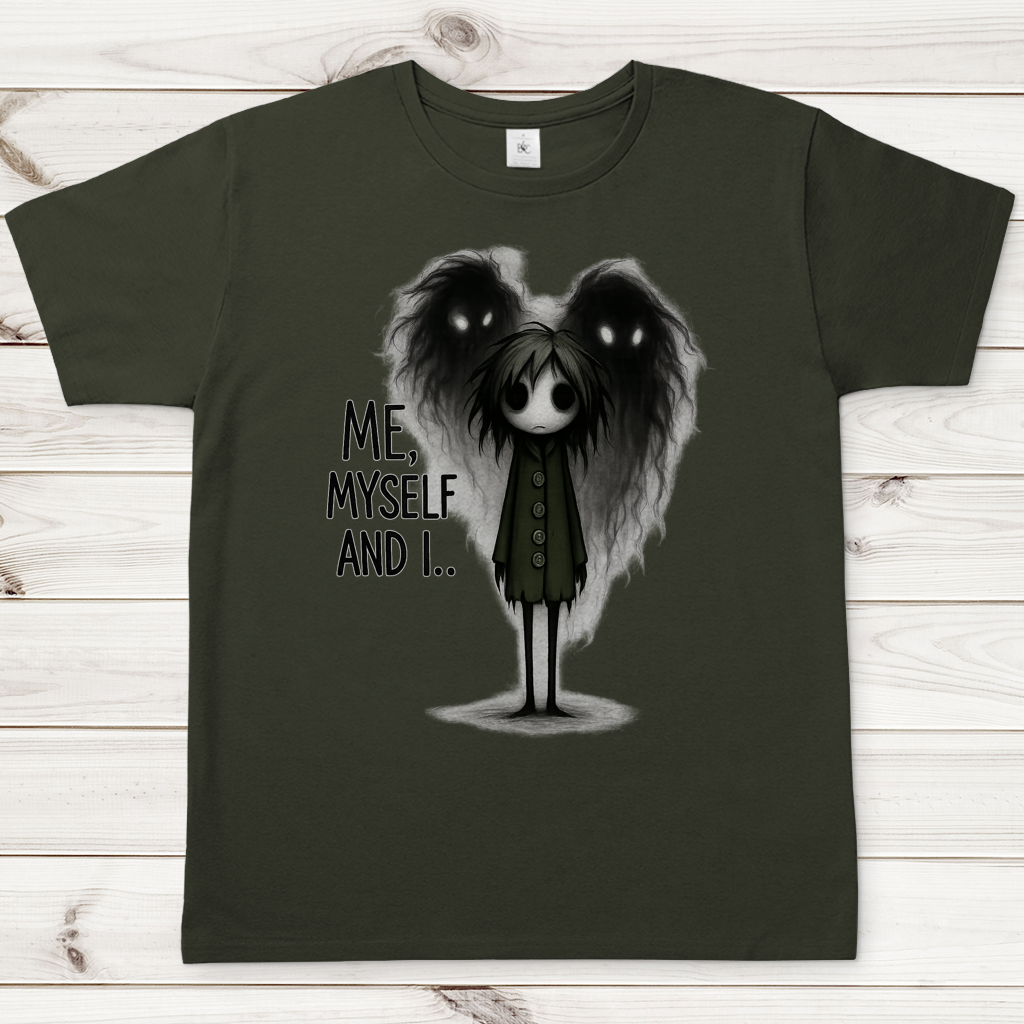 Herren T-Shirt Mann ME, MYSELF AND I