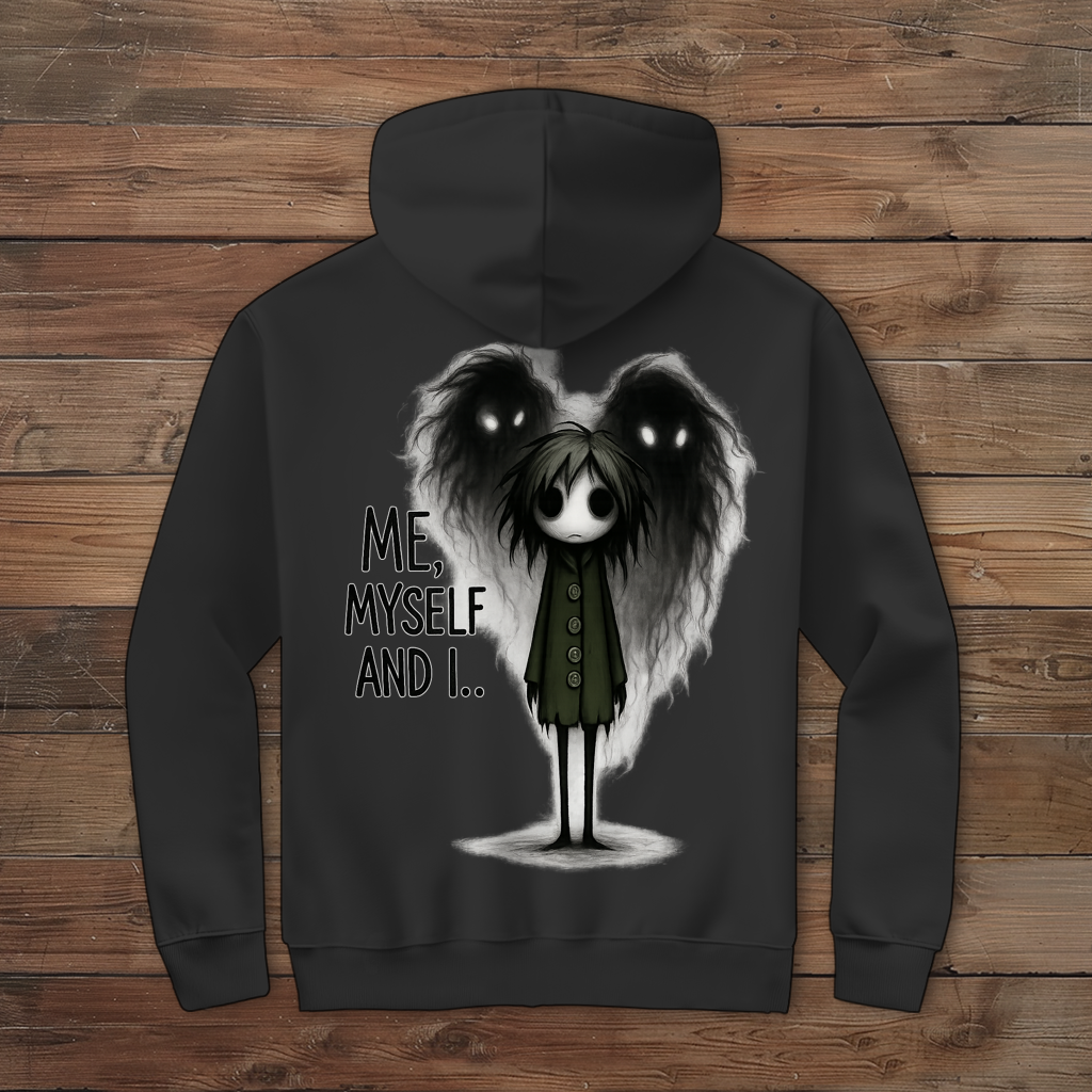 Herren Zipper Hoodie Mann ME, MYSELF AND I