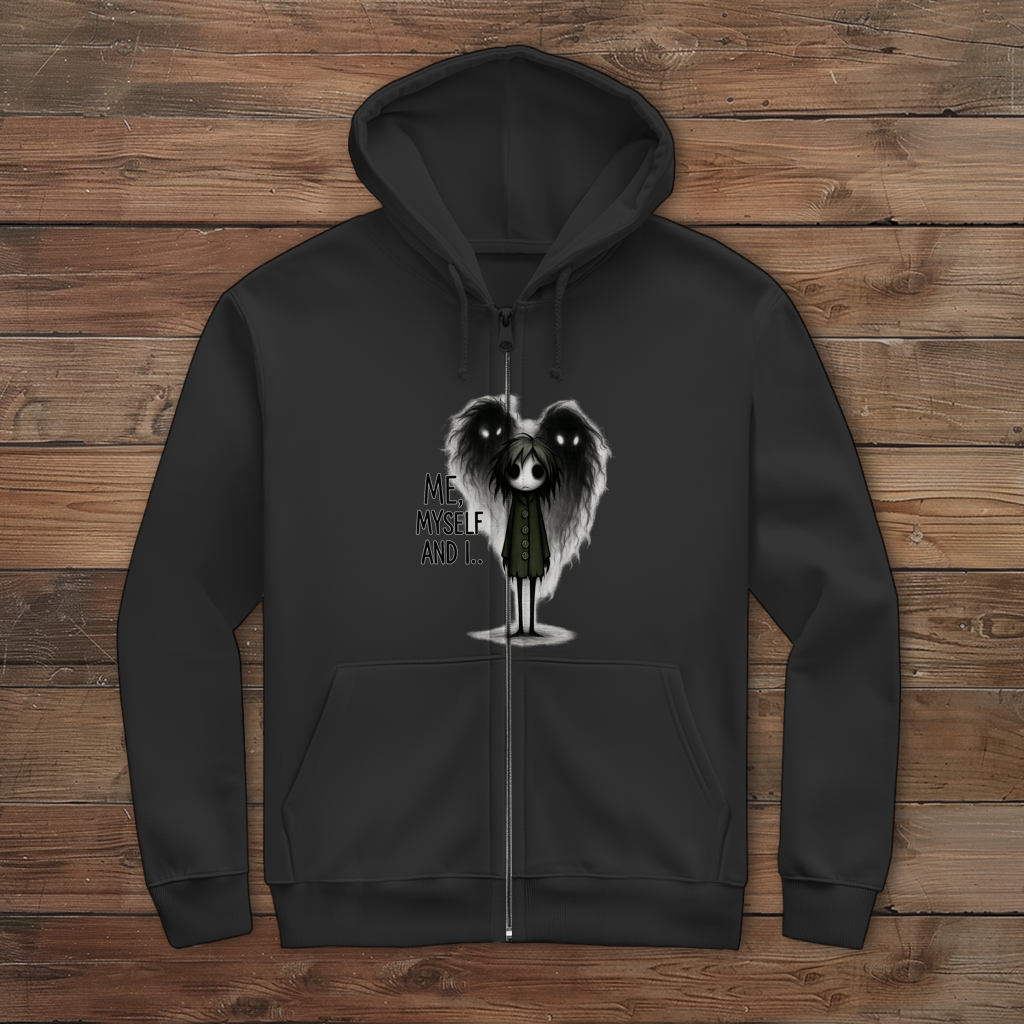 Herren Zipper Hoodie Mann ME, MYSELF AND I