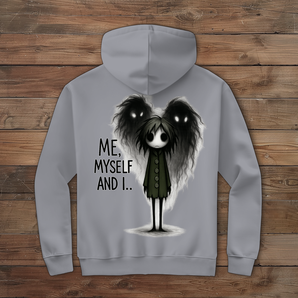 Herren Zipper Hoodie Mann ME, MYSELF AND I
