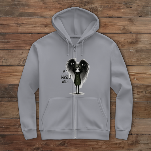 Herren Zipper Hoodie Mann ME, MYSELF AND I