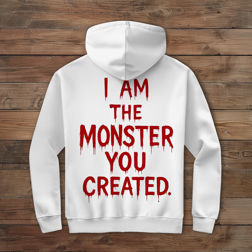 Herren Zipper Hoodie Spruch Englisch i am the Monster