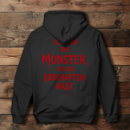 Damen Hoodie Spruch Deutsch Ich bin das Monster