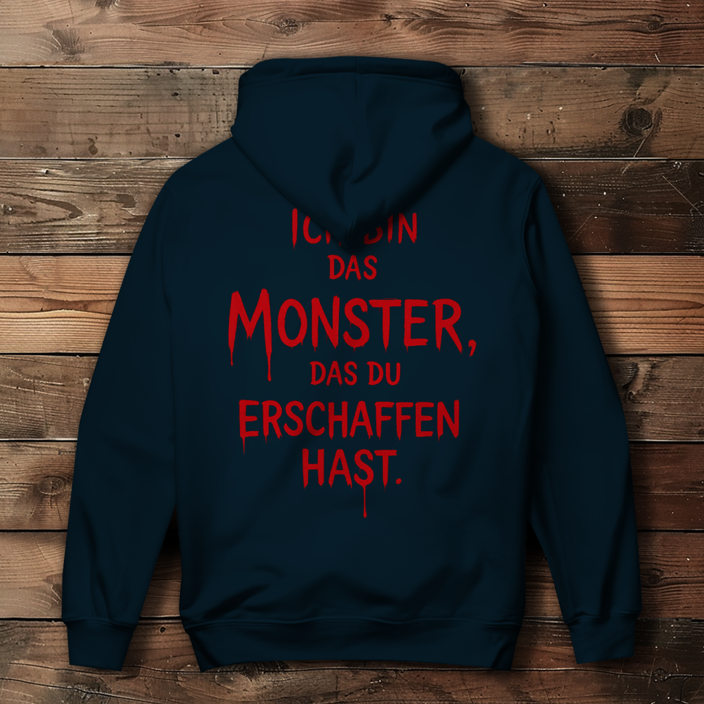 Damen Hoodie Spruch Deutsch Ich bin das Monster