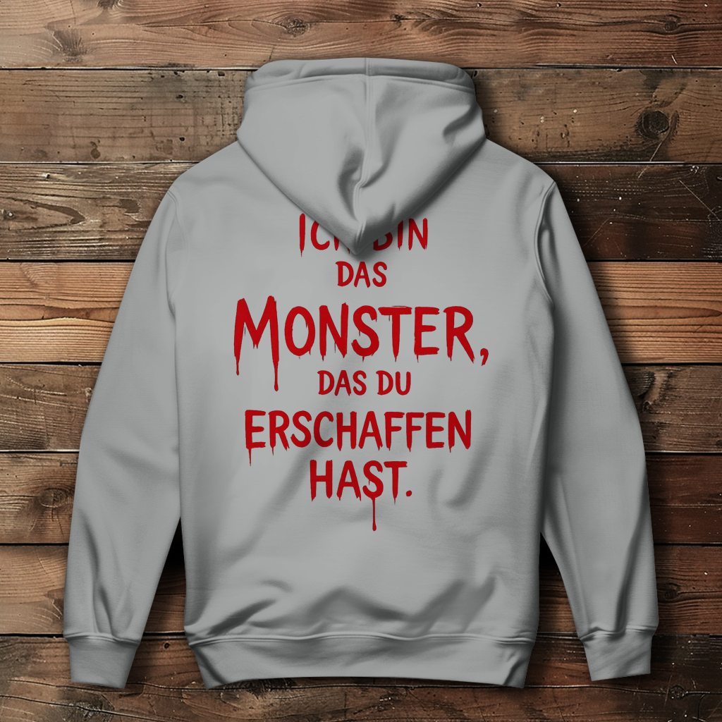 Damen Hoodie Spruch Deutsch Ich bin das Monster