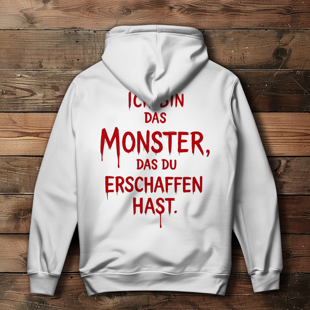 Damen Hoodie Spruch Deutsch Ich bin das Monster