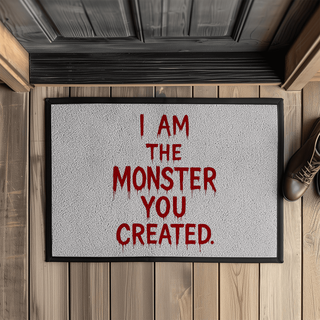 Fußmatte mit Gummirand Spruch Englisch i am the Monster