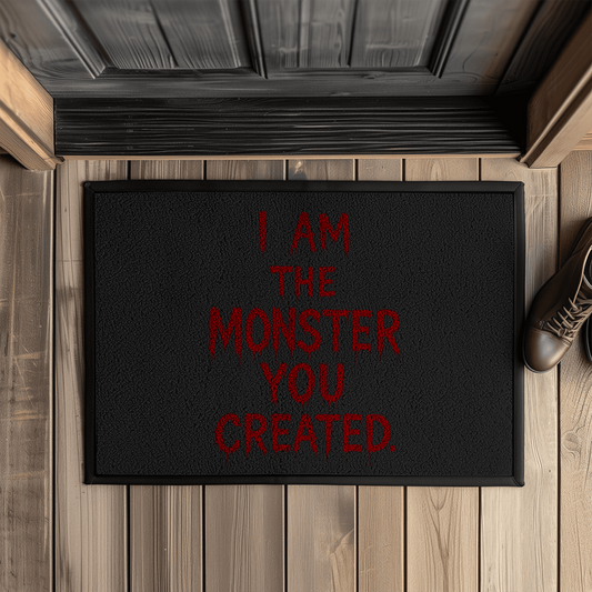 Fußmatte mit Gummirand Spruch Englisch i am the Monster