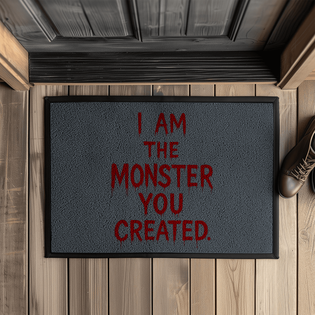 Fußmatte mit Gummirand Spruch Englisch i am the Monster