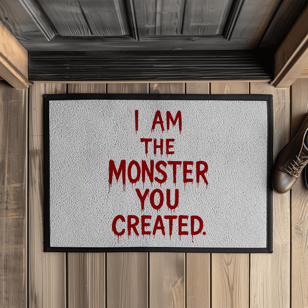 Fußmatte mit Gummirand Spruch Englisch i am the Monster
