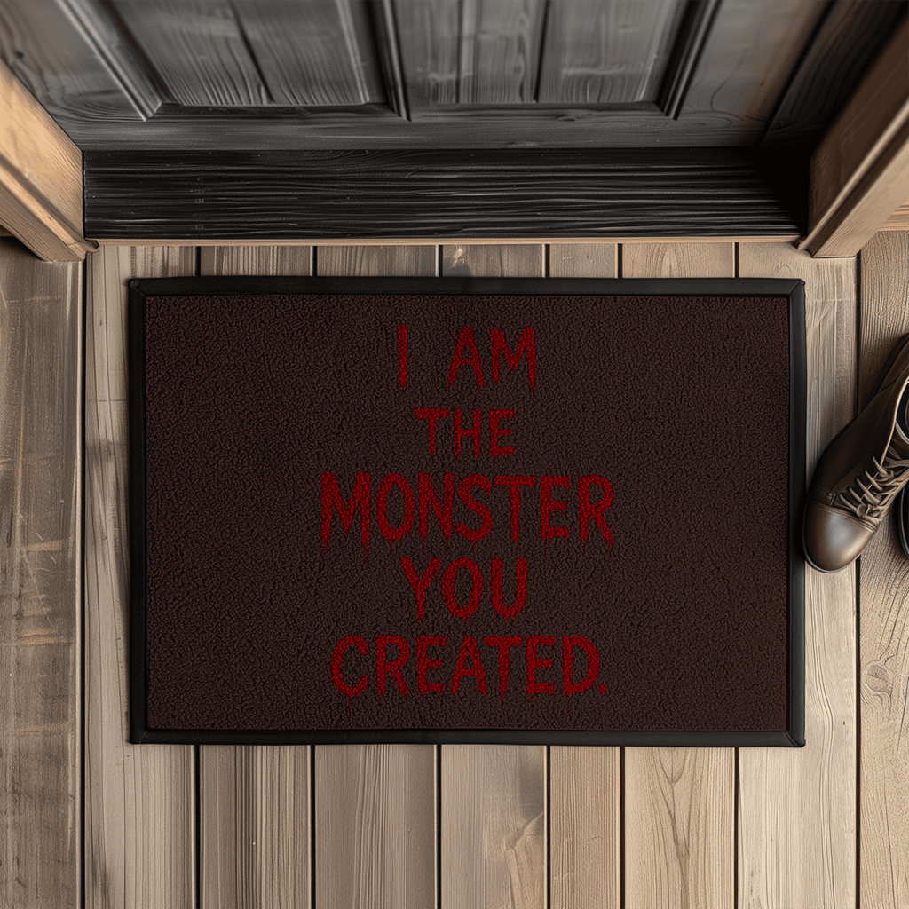 Fußmatte mit Gummirand Spruch Englisch i am the Monster