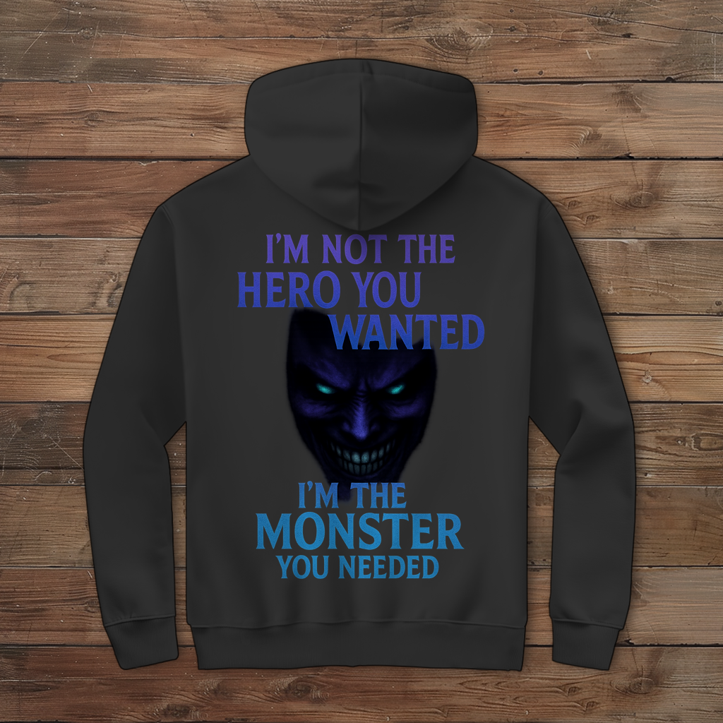 Herren Zipper Hoodie Spruch Englisch im not the Hero
