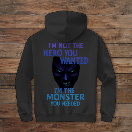Herren Zipper Hoodie Spruch Englisch im not the Hero