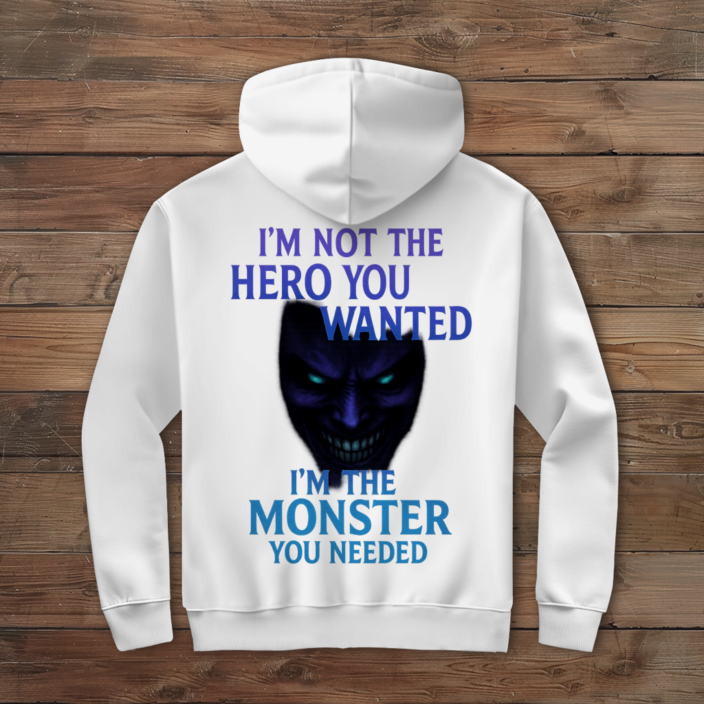 Herren Zipper Hoodie Spruch Englisch im not the Hero