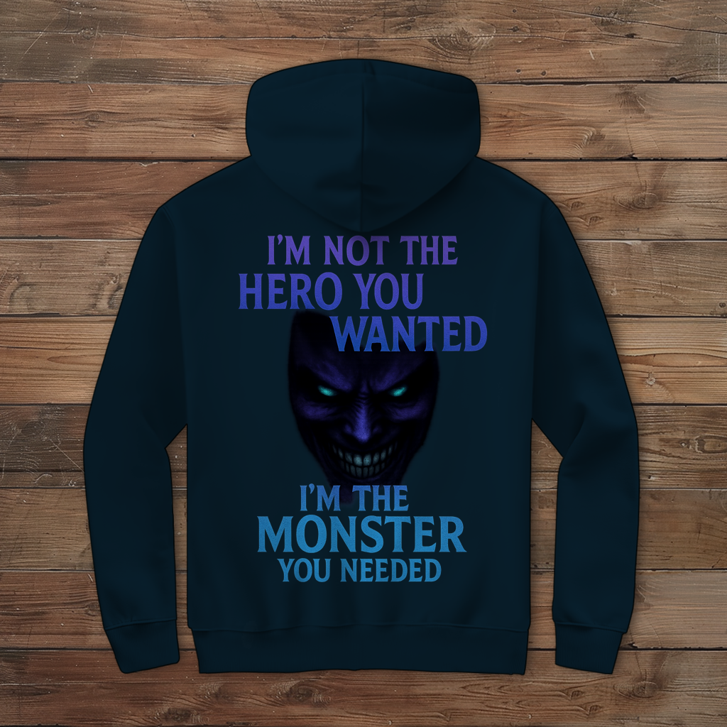Herren Zipper Hoodie Spruch Englisch im not the Hero