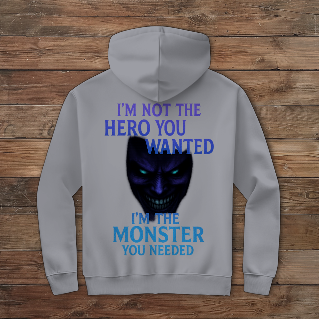 Herren Zipper Hoodie Spruch Englisch im not the Hero