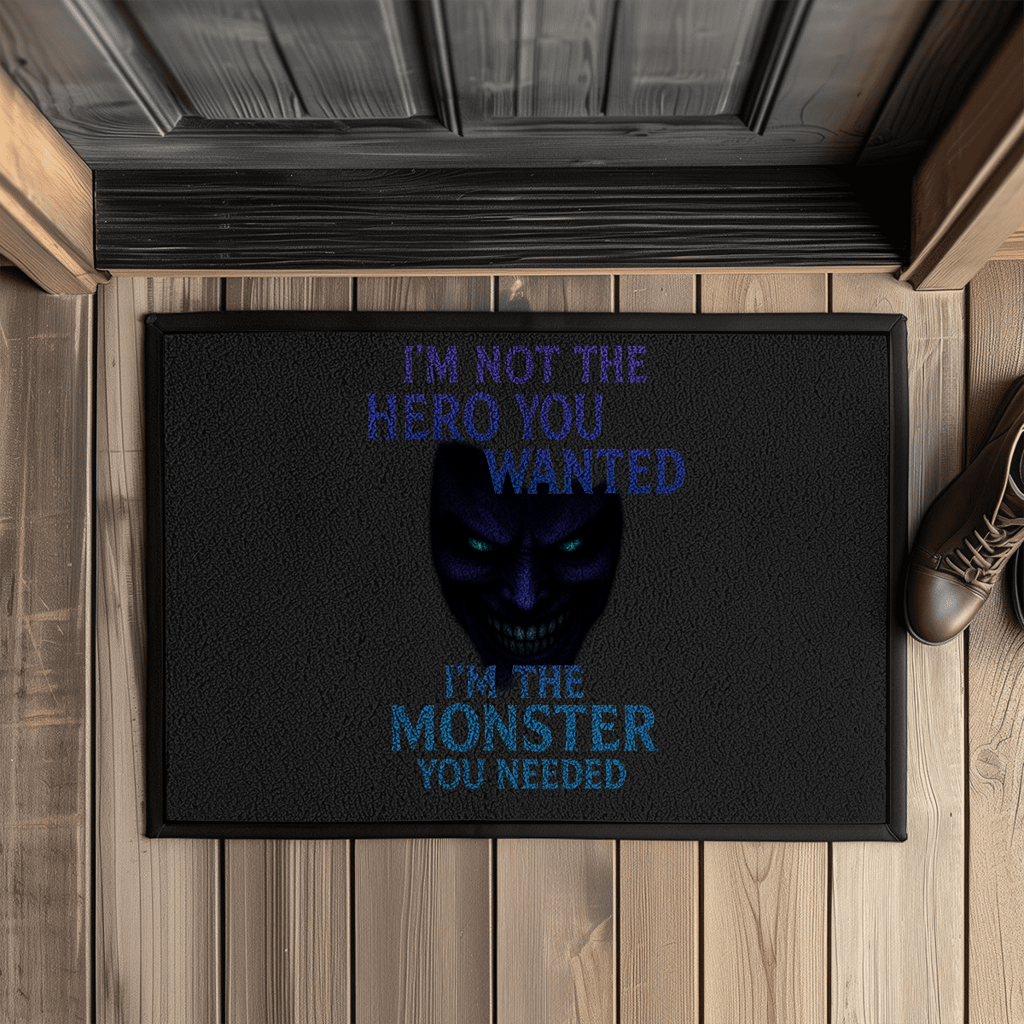 Fußmatte mit Gummirand Spruch Englisch im not the Hero