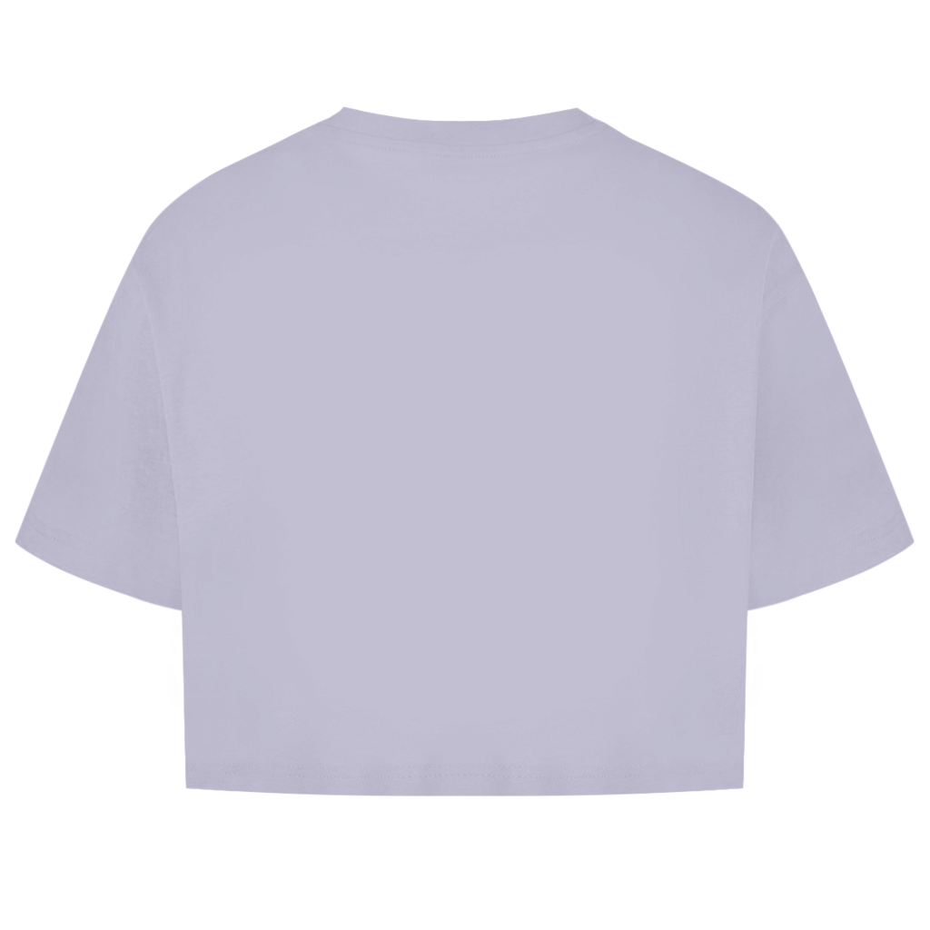 Damen Oversize Crop Top Girl Träumt vor sich hin