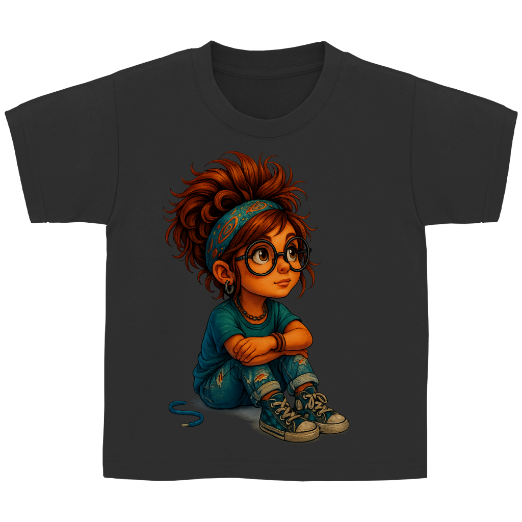 Kinder Basic T-Shirt Girl Träumt vor sich hin