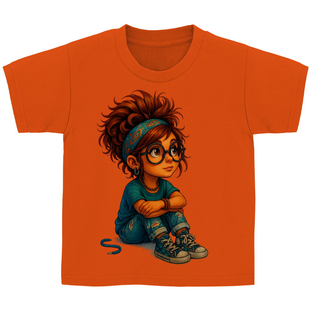 Kinder Basic T-Shirt Girl Träumt vor sich hin