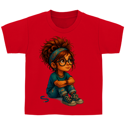 Kinder Basic T-Shirt Girl Träumt vor sich hin