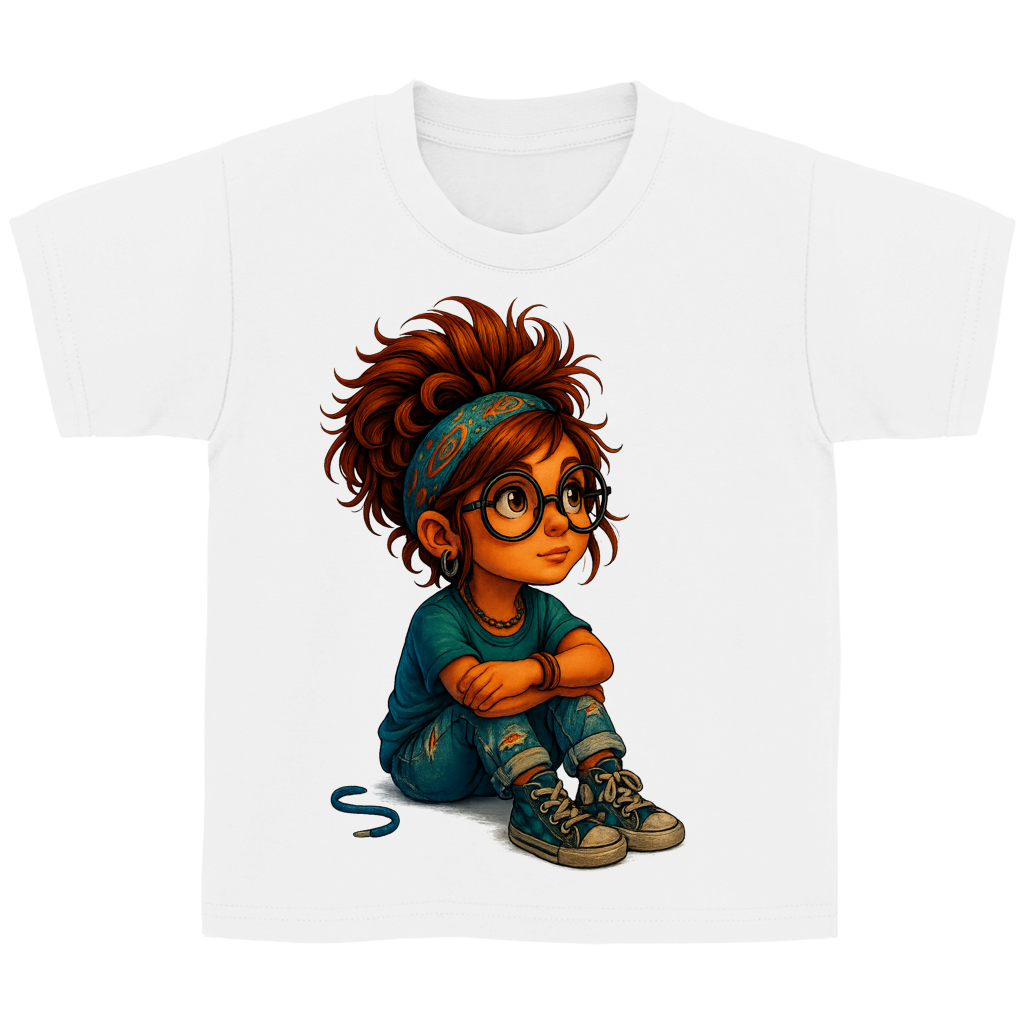 Kinder Basic T-Shirt Girl Träumt vor sich hin