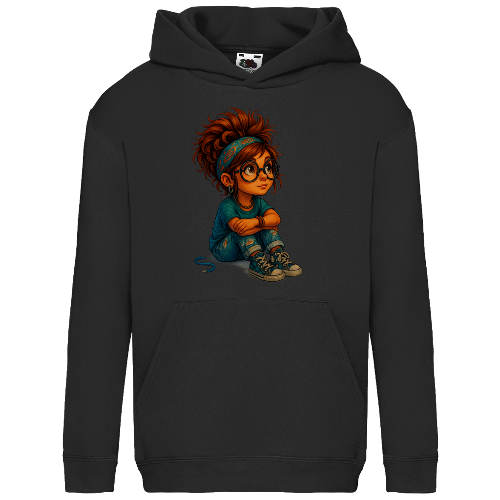 Kids Basic Hoodie Girl Träumt vor sich hin
