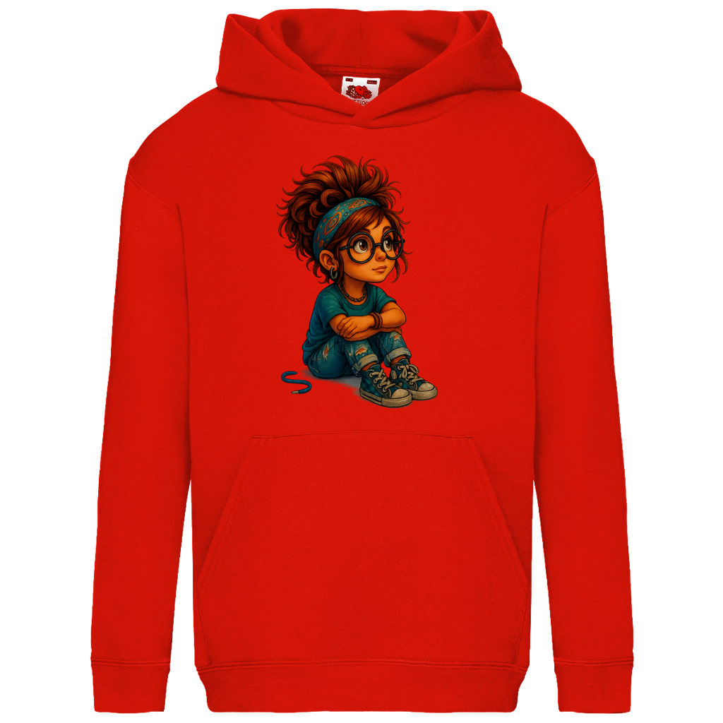 Kids Basic Hoodie Girl Träumt vor sich hin