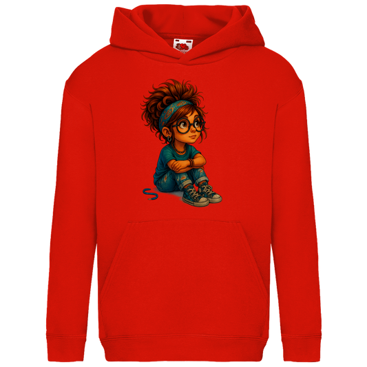 Kids Basic Hoodie Girl Träumt vor sich hin