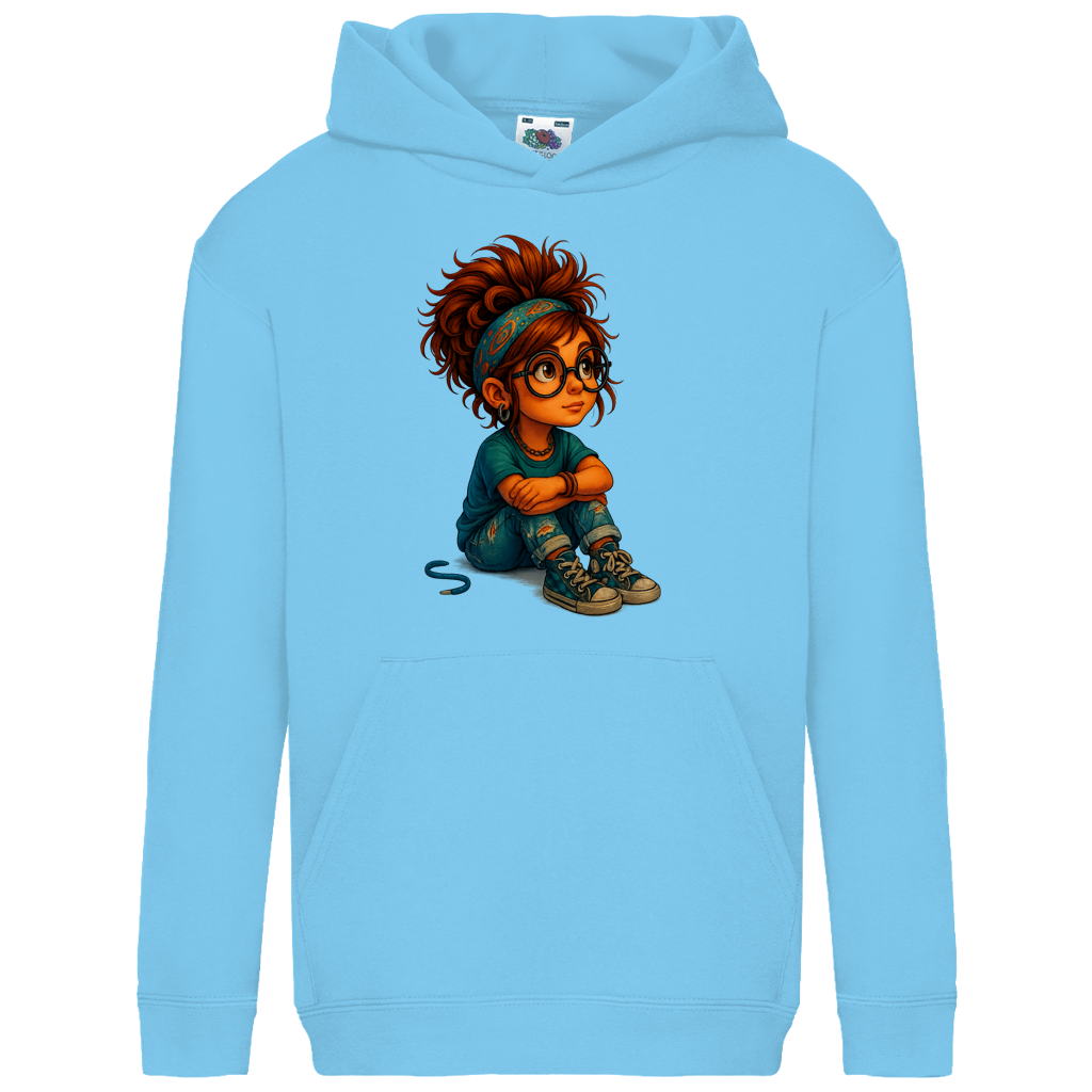 Kids Basic Hoodie Girl Träumt vor sich hin