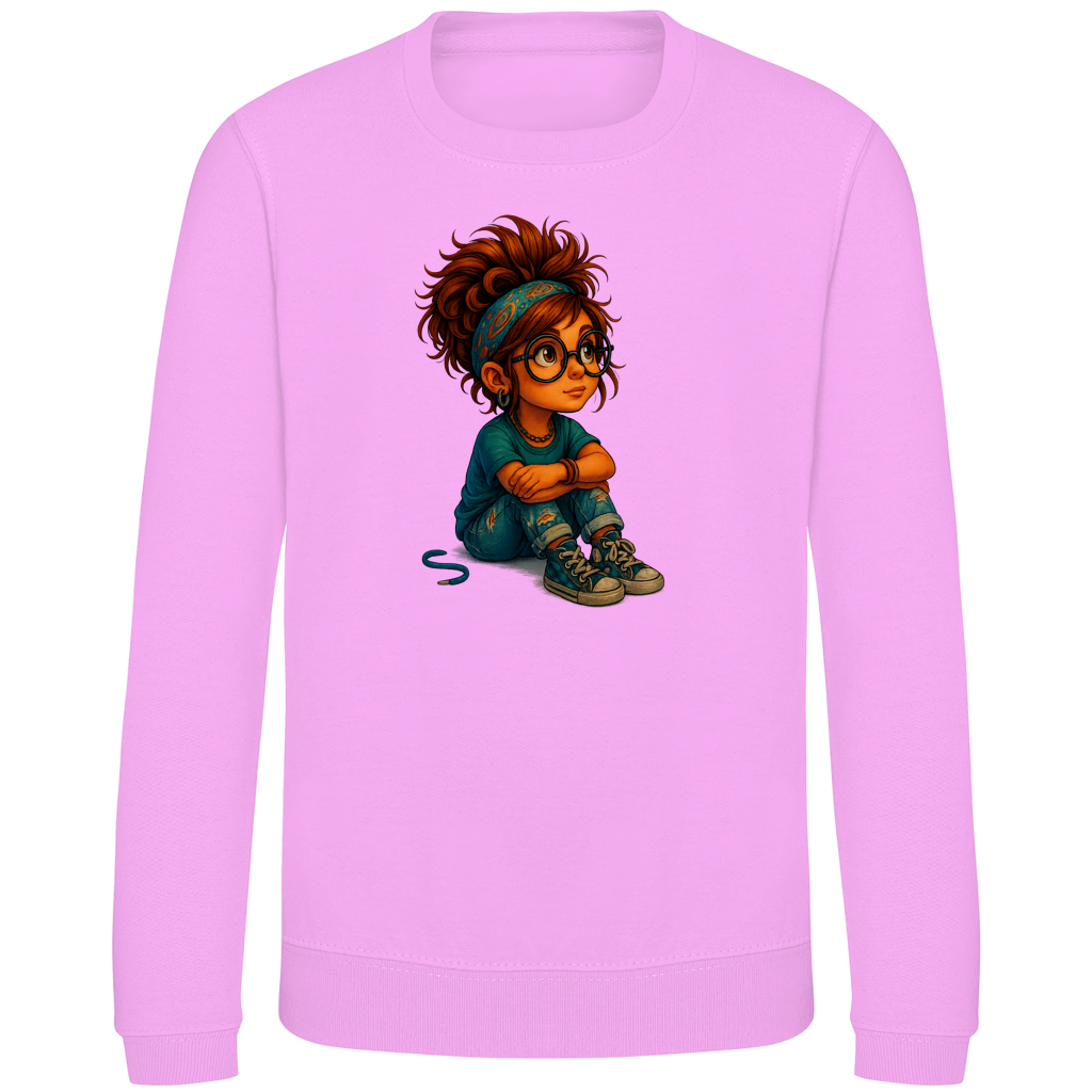 Kinder Sweatshirt Girl Träumt vor sich hin