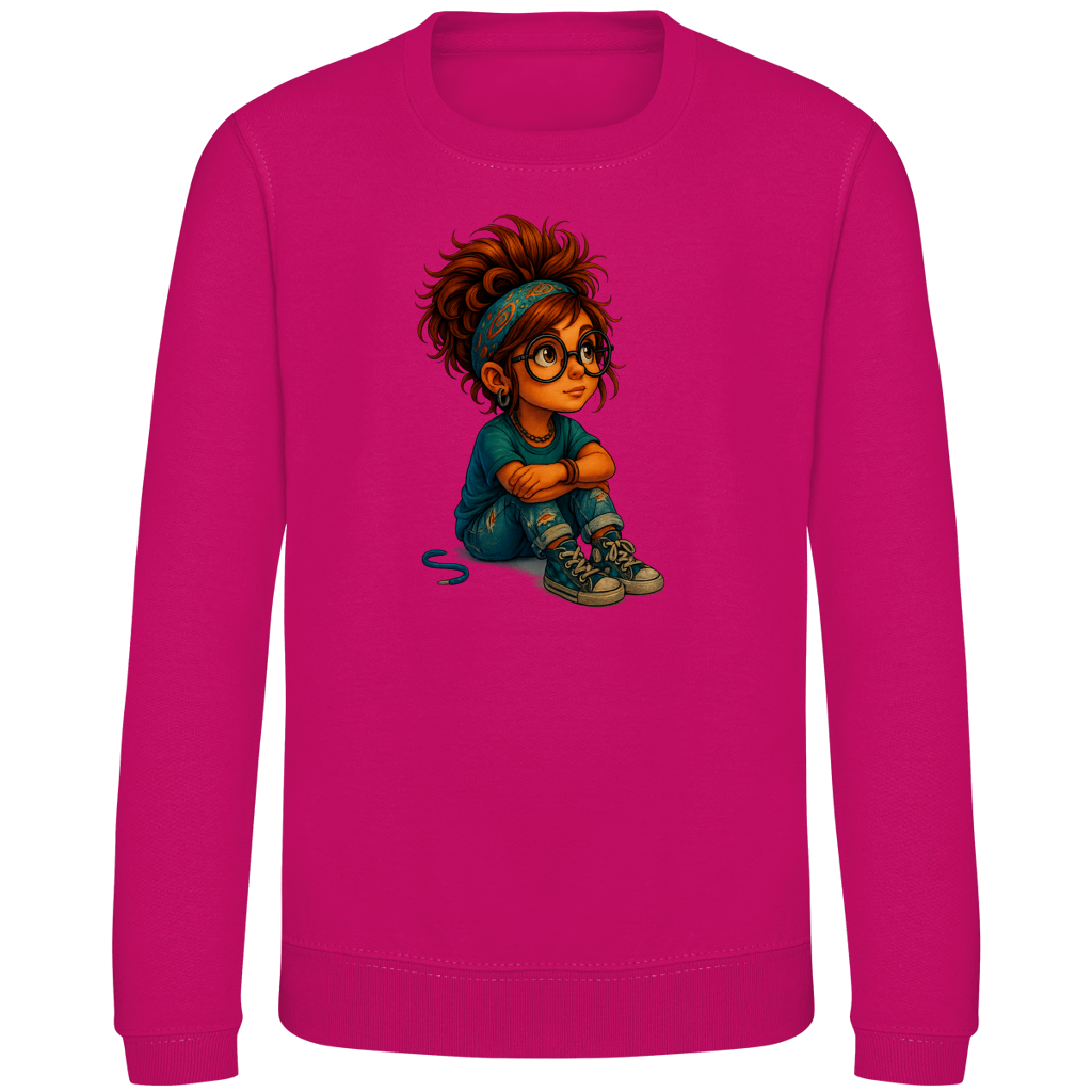 Kinder Sweatshirt Girl Träumt vor sich hin