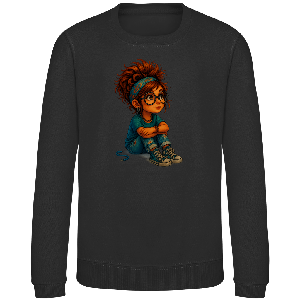 Kinder Sweatshirt Girl Träumt vor sich hin