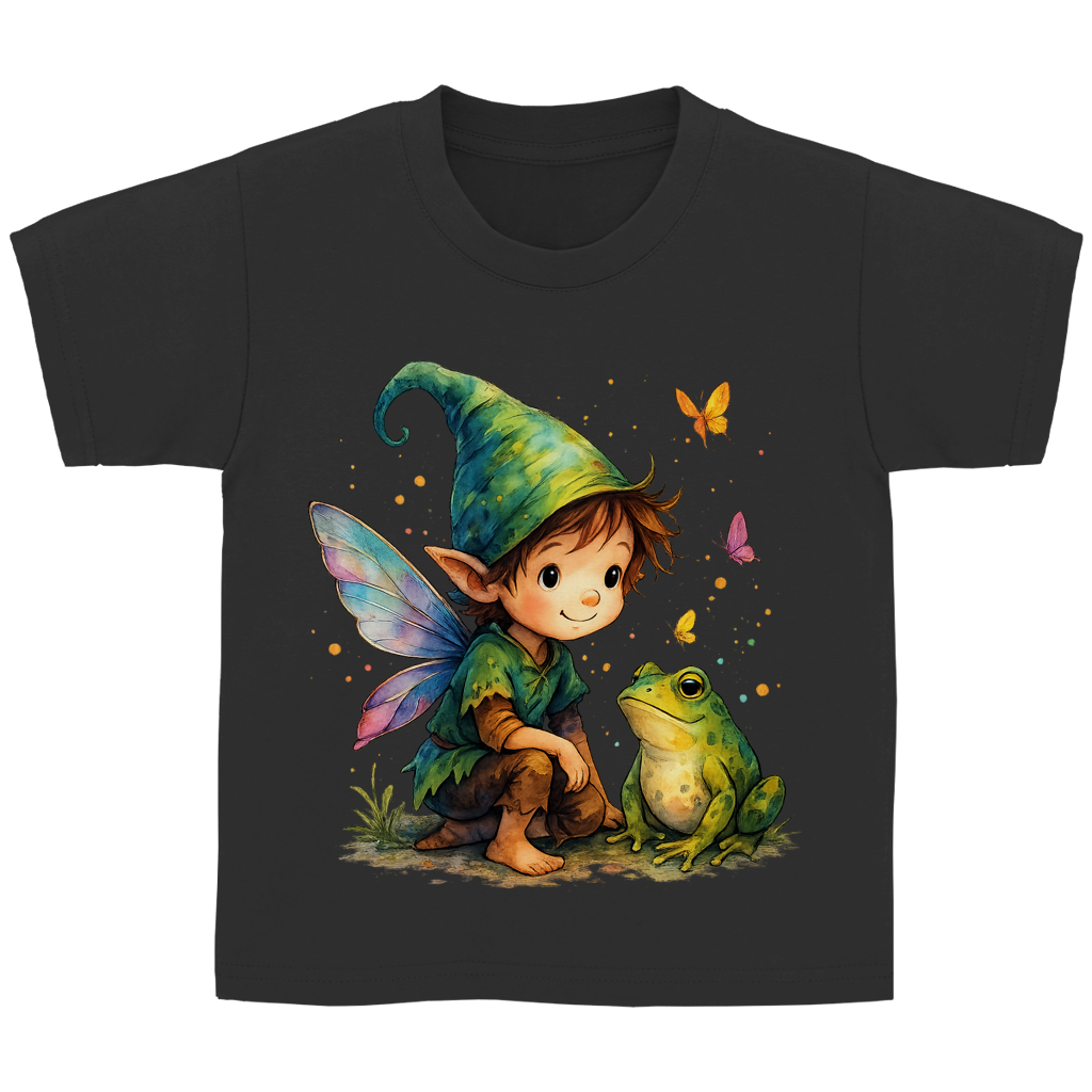 Kinder Basic T-Shirt Boy Fee mit Frosch