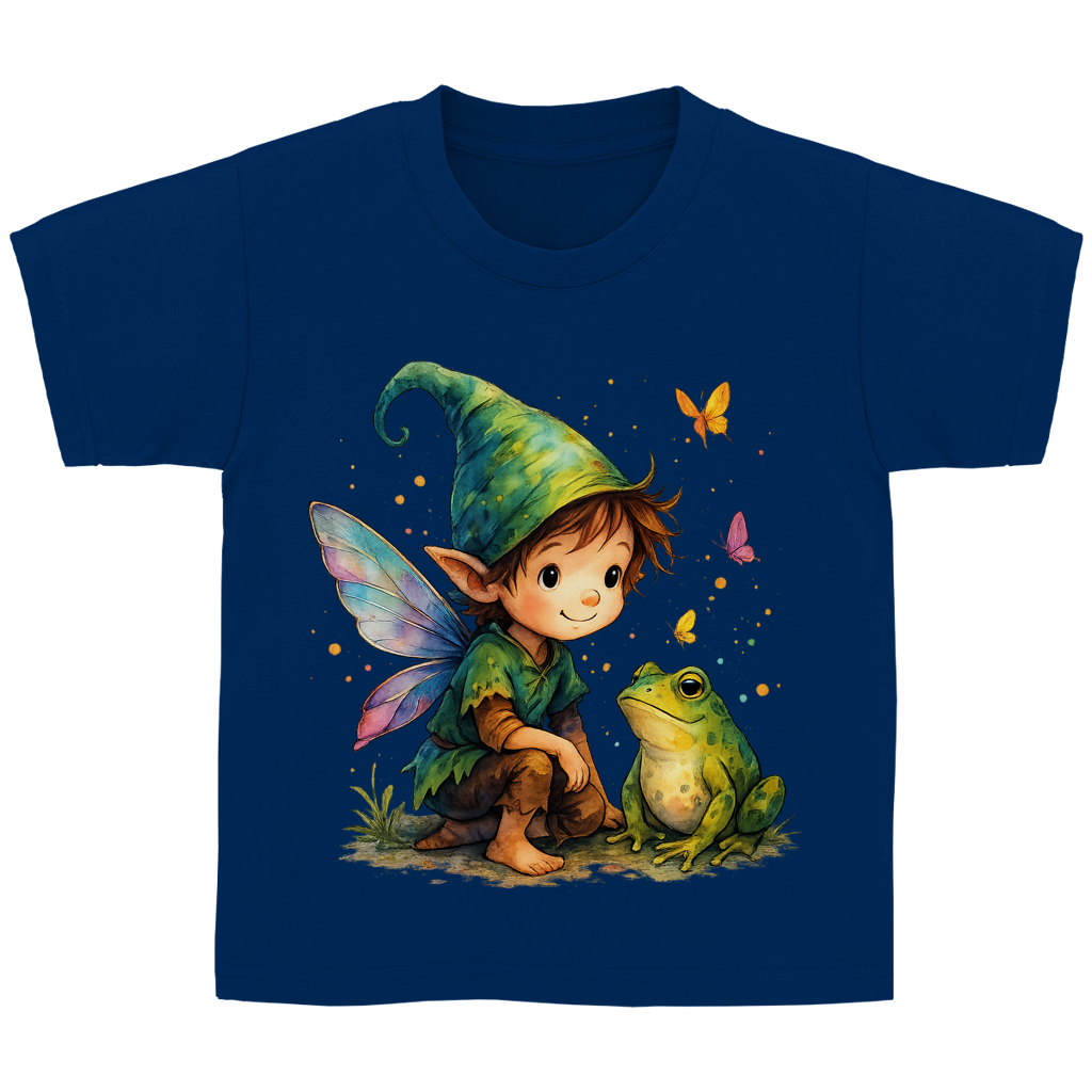 Kinder Basic T-Shirt Boy Fee mit Frosch