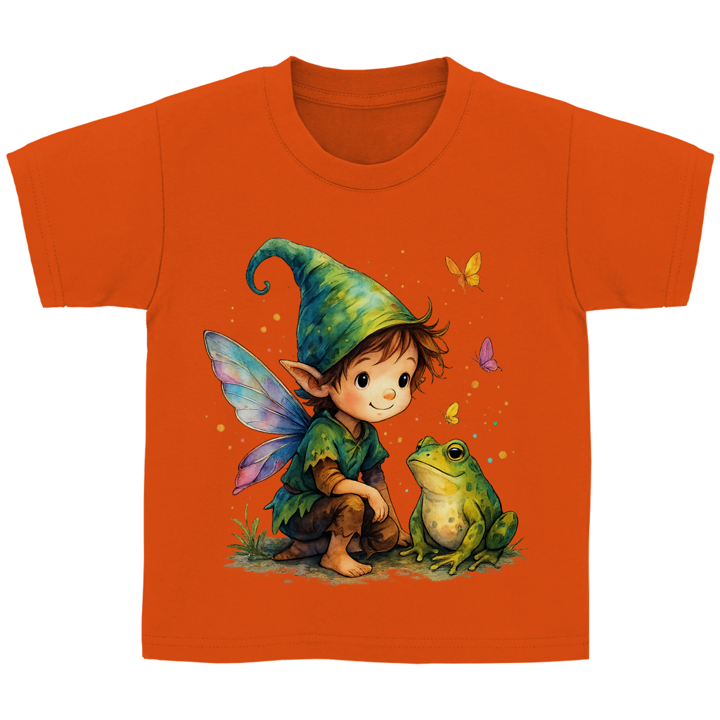 Kinder Basic T-Shirt Boy Fee mit Frosch