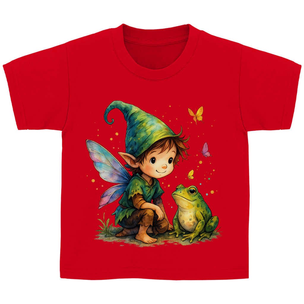 Kinder Basic T-Shirt Boy Fee mit Frosch