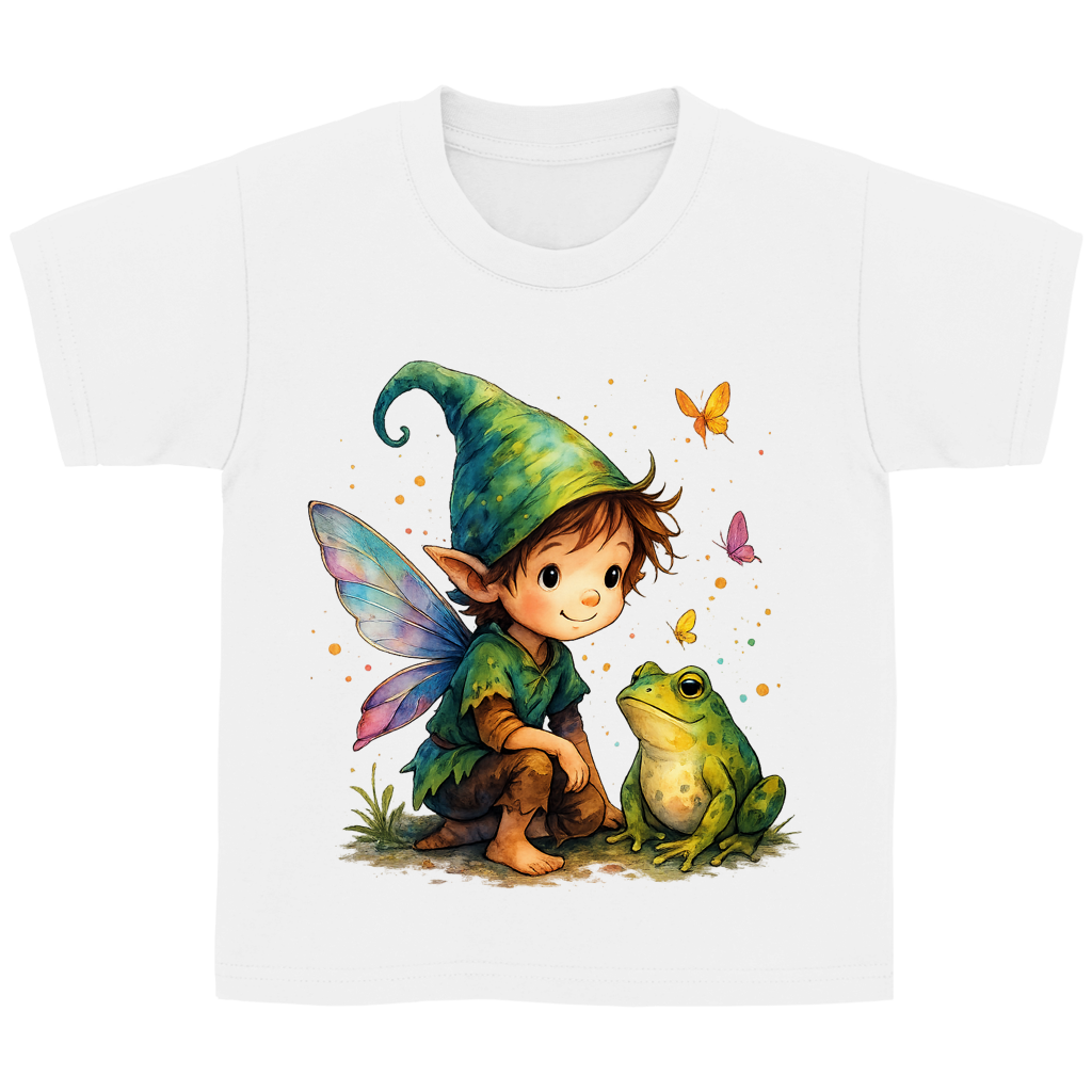 Kinder Basic T-Shirt Boy Fee mit Frosch