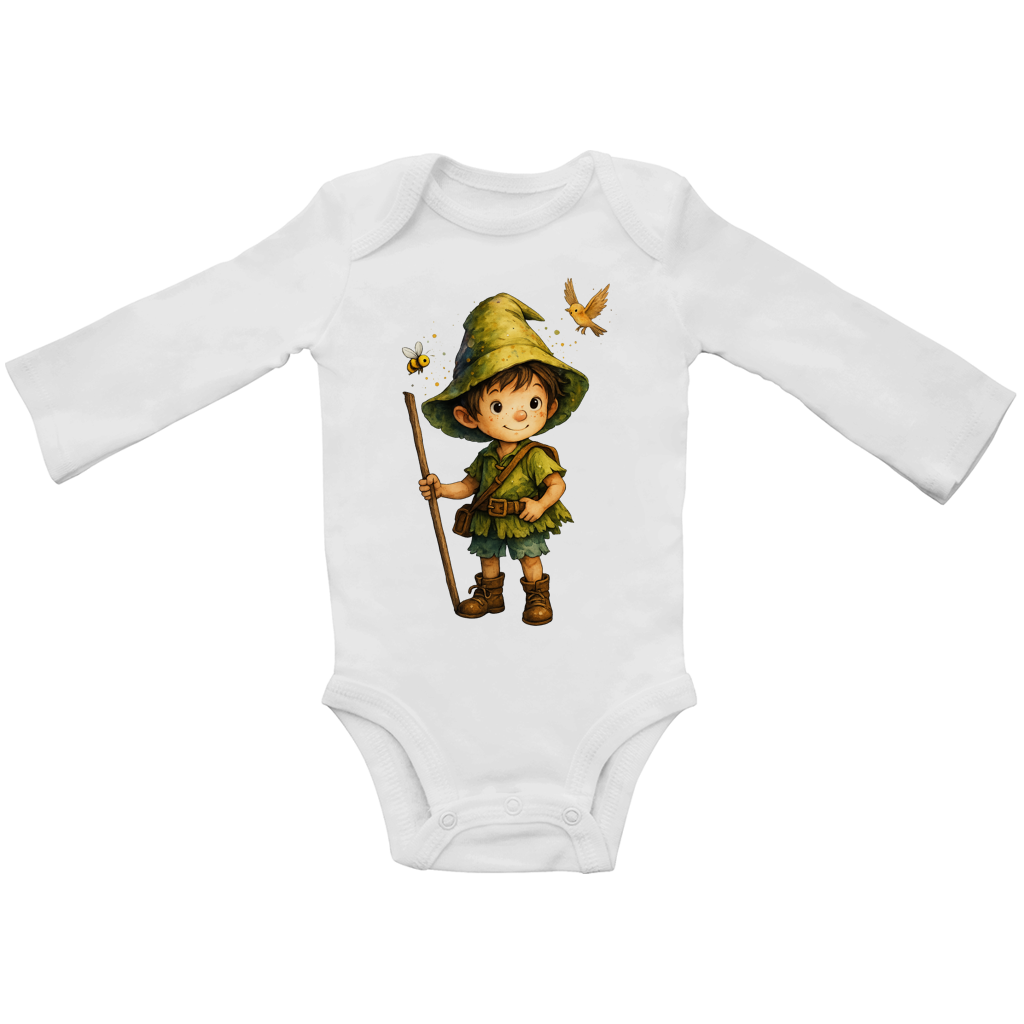 Baby Bio Bodysuite Langarm Waldjunge